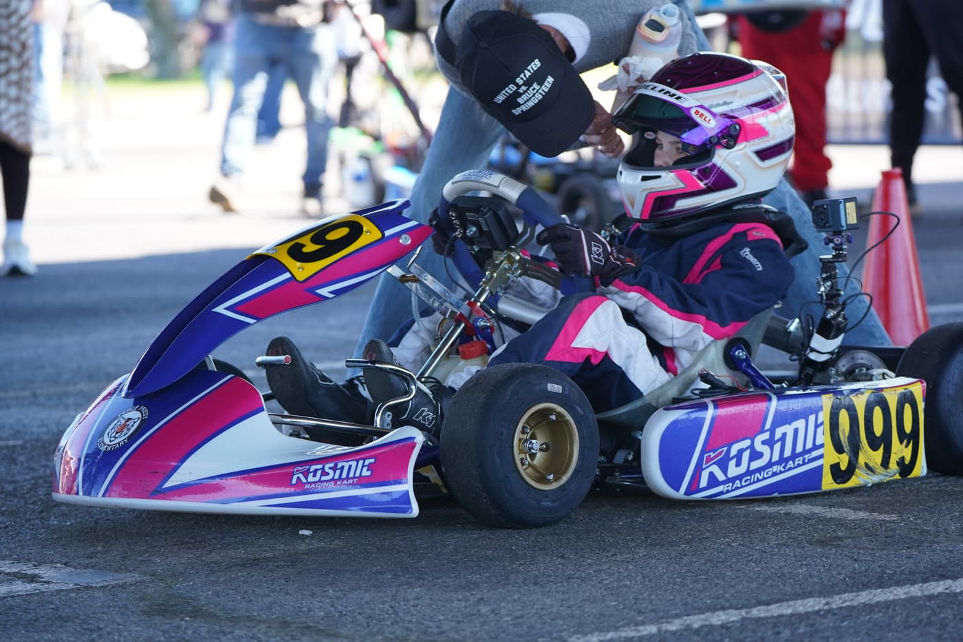 Karts from across the classes out on track on race day